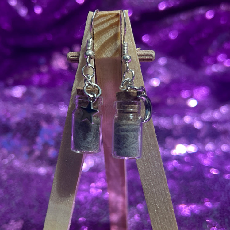 Naturally Shed Fox Fluff Earrings