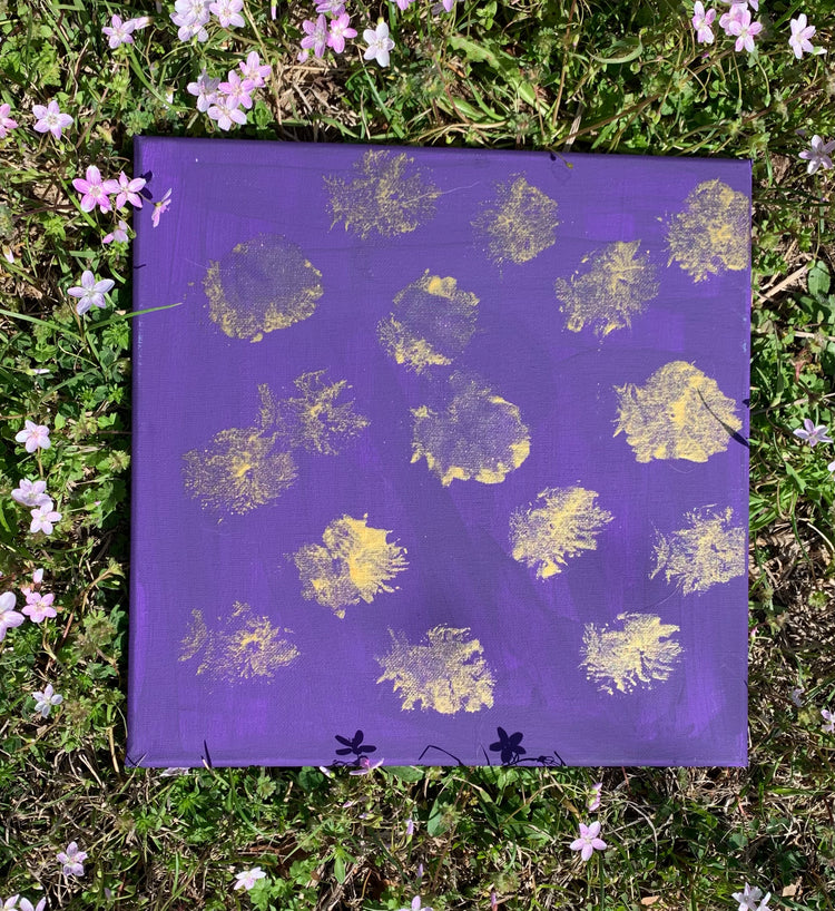 12x12 paw painting