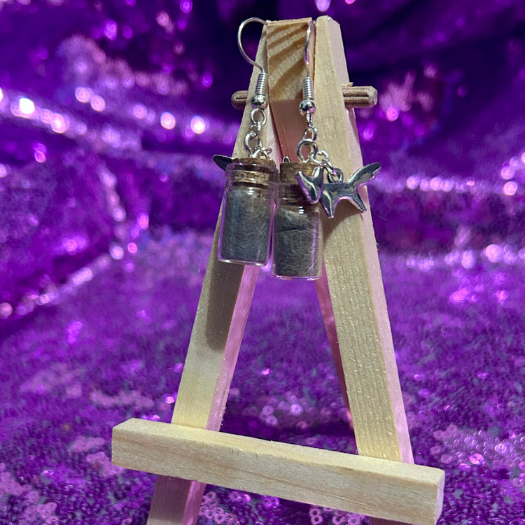 Naturally Shed Fox Fluff Earrings