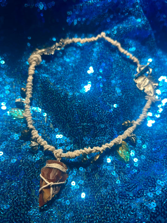 Hemp and Arrowhead Macrame Choker