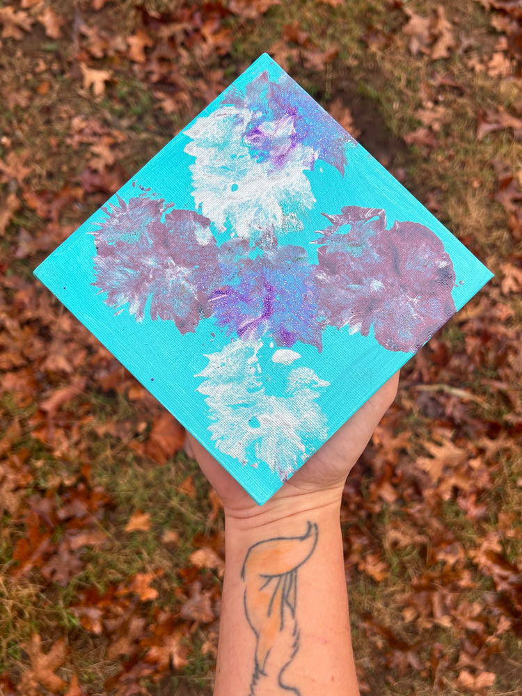 Thystle- 6x6 Paw Print Painting