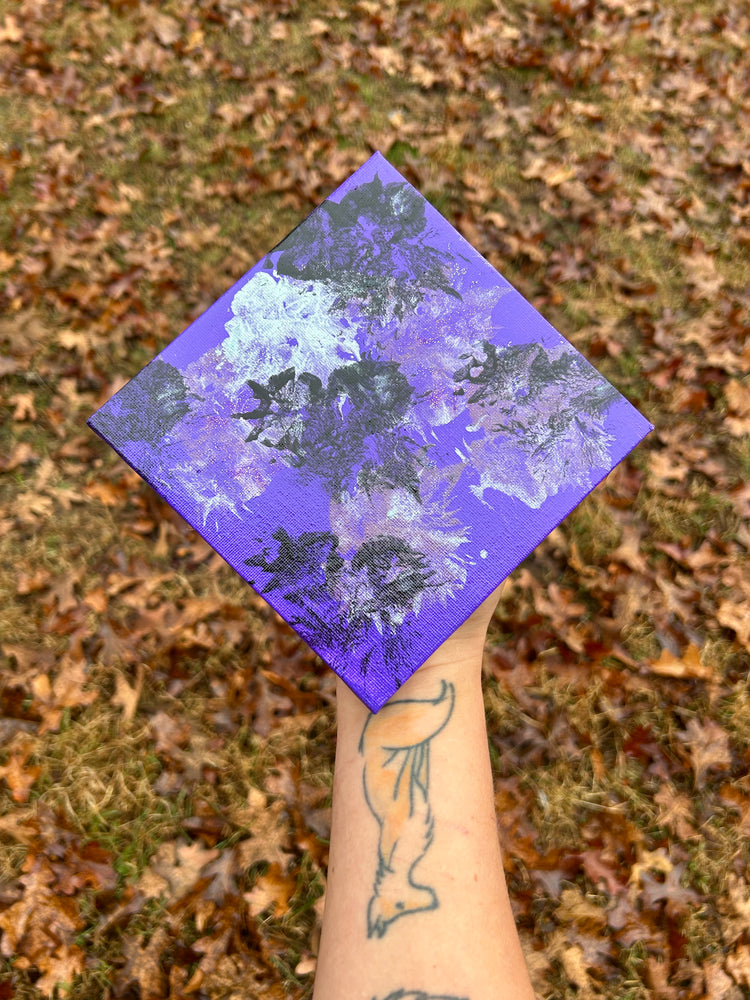 Thystle- 6x6 Paw Print Painting