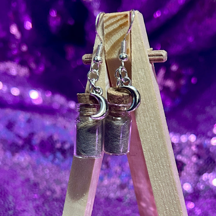 Naturally Shed Fox Fluff Earrings