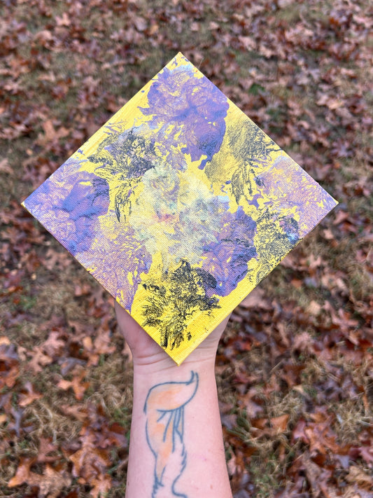 Thystle- 6x6 Paw Print Painting