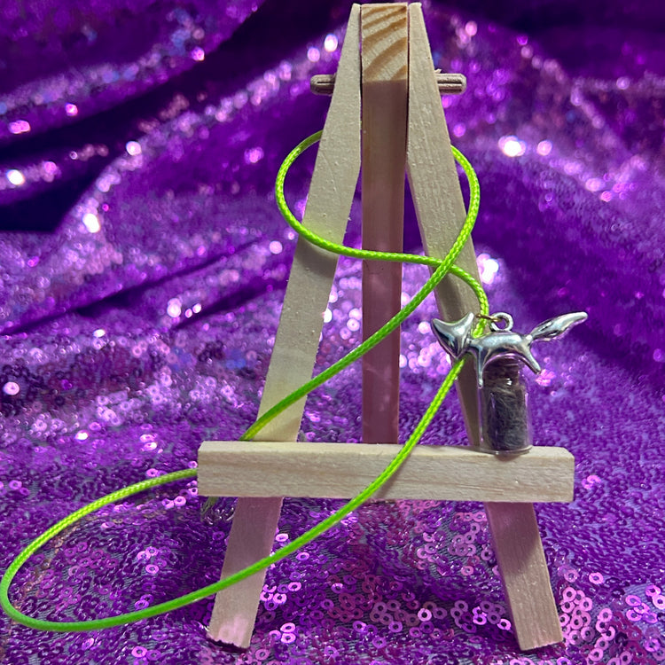 Naturally Shed Fox Fluff Cord Necklaces