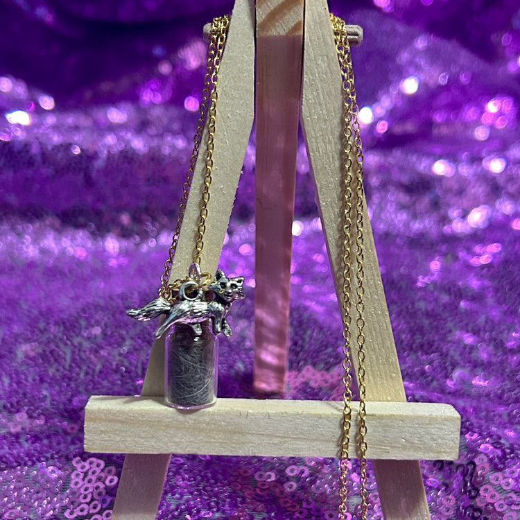 Naturally Shed Fox Fluff Chain Necklaces