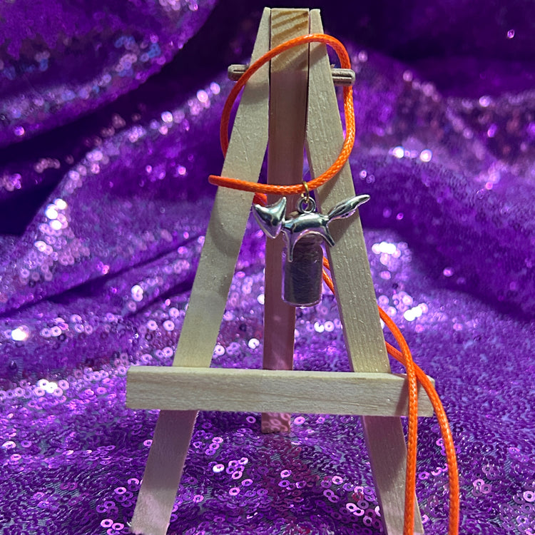 Naturally Shed Fox Fluff Cord Necklaces