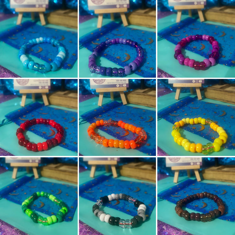Pony Bead Bracelets - Rainbow Collection