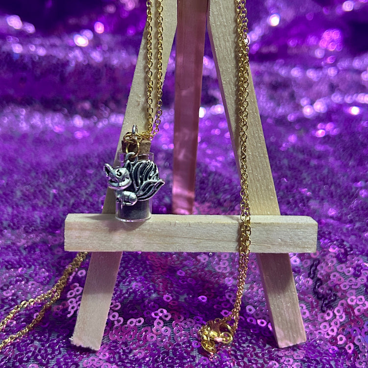 Naturally Shed Fox Fluff Chain Necklaces