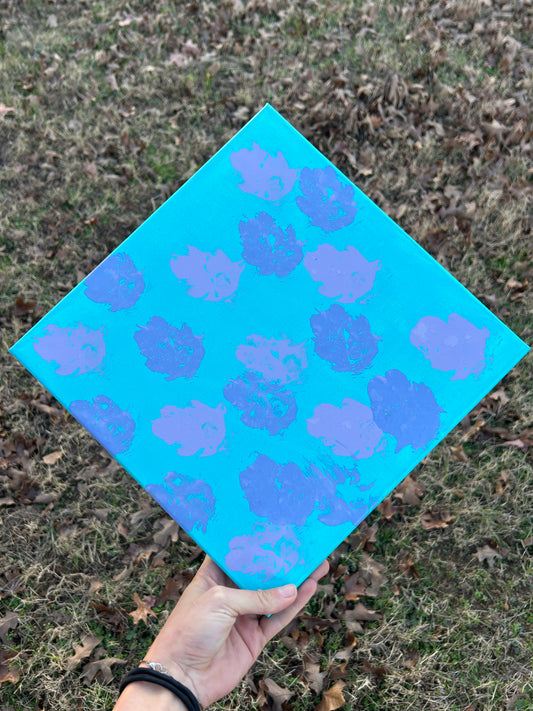 Blizzard - 12x12 Paw Print Painting