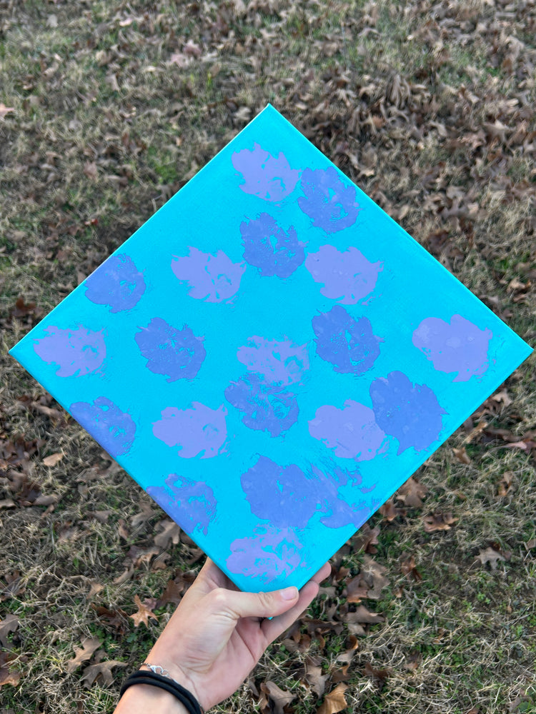 Blizzard - 12x12 Paw Print Painting