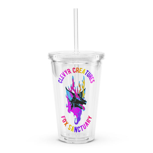 Clear plastic tumbler