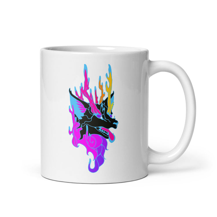 White glossy mug