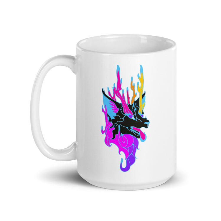 White glossy mug