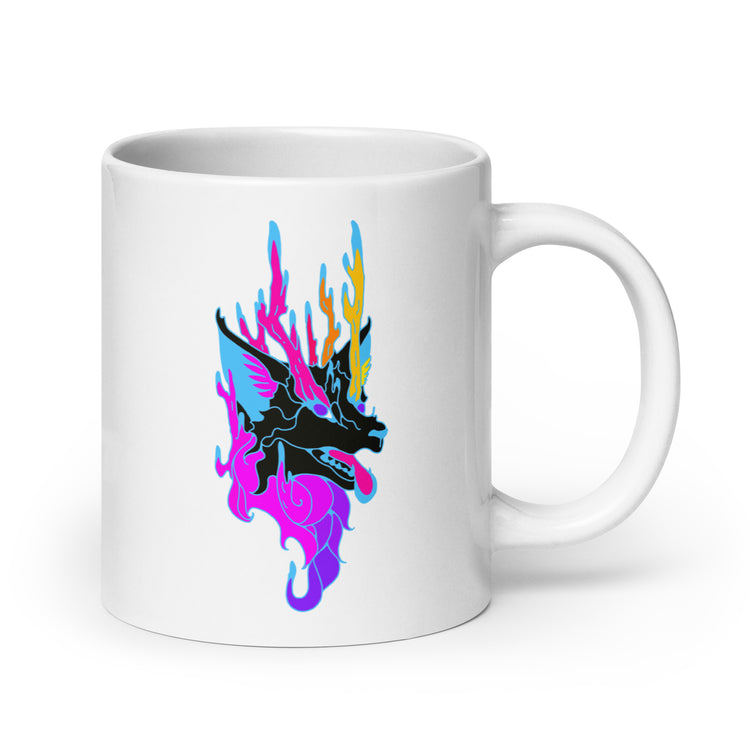 White glossy mug